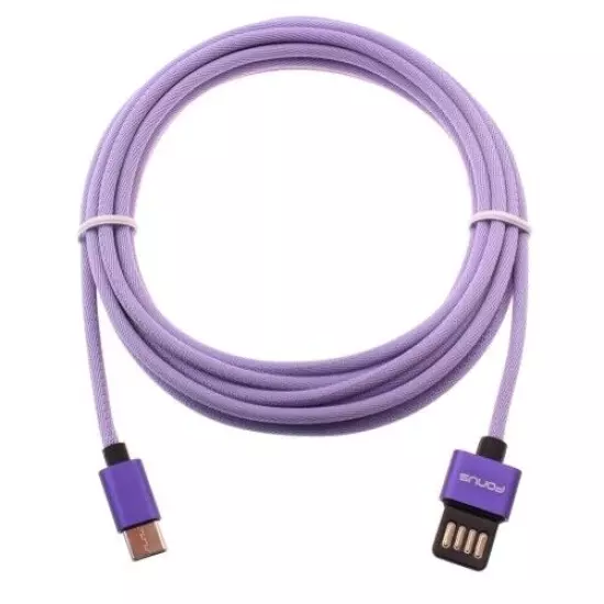 For Samsung Galaxy Z Fold6 - Purple 10ft USB-C Cable Extra Long Fast Charger