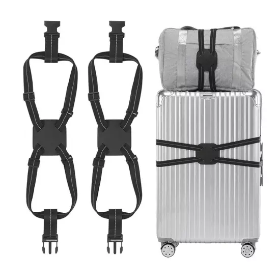 Luggage Straps Bag Bungees for Suitcases Add A Bag, Travel Bag Bungee Belt1571