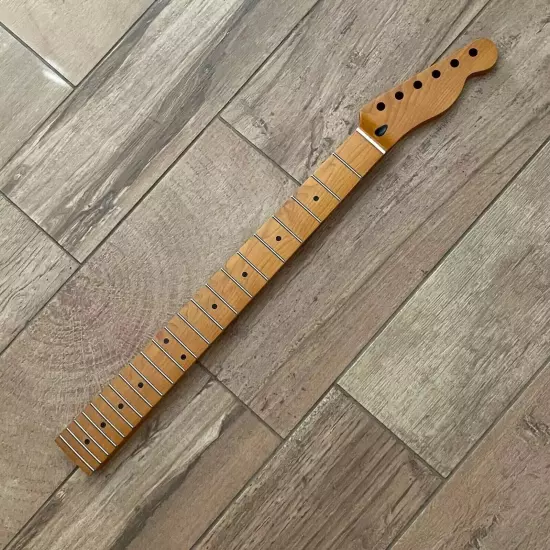 Roasted Maple Tele Guitar Neck Nitro Satin for Fender Telecaster Replacement