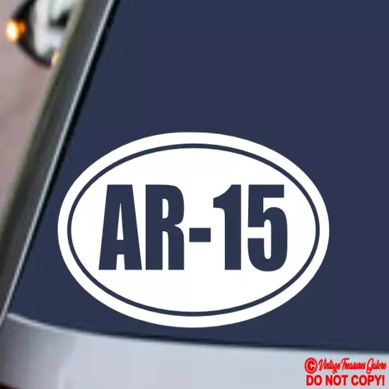 AR-15 Vinyl Decal Sticker Car Window Gun Ammo Rifle Case Safe Storage Box Label