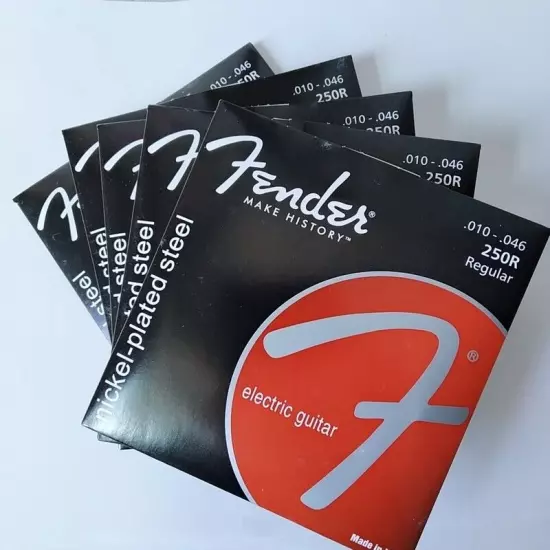 Electric Guitar Strings 5 Packs Fender 250R Set 10-46 Nickel-plated Steel String