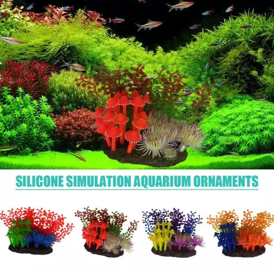 Artificial TPR Coral Decoration Aquarium Fish Tank Ornaments Landscap