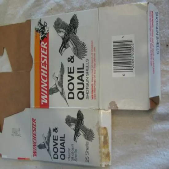 VINTAGE WINCHESTER DOVE & QUAIL 12 GA CARTRIDGE SHELLS Box Empty