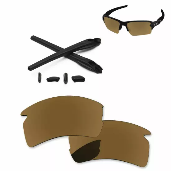 Lensology Polarized Replacement Lenses & Kit For-Oakley Flak 2.0 XL OO9188 - Opt