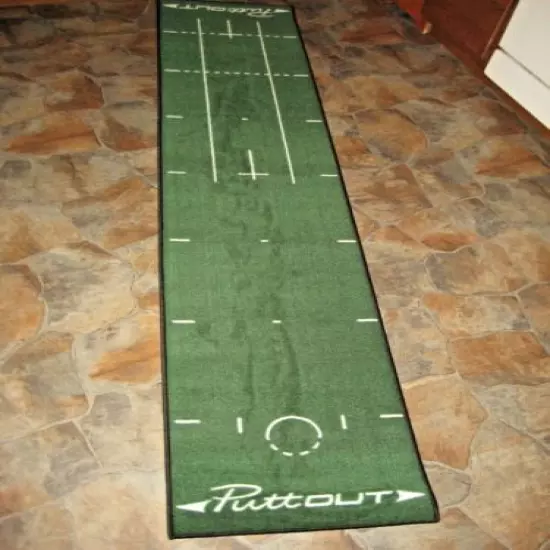 PuttOUT Pro Green 240cm x 50cm Golf Putt Putting Mat Practice Training Aid