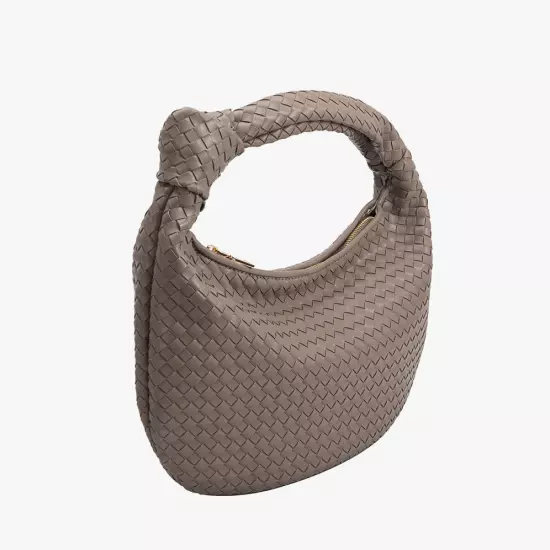 Melie Bianco Brigitte Large Satchel Recycled Vegan Woven Knot Bag Anthropologie!