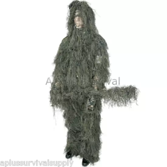 4 Piece Ghillie Suit Extra Large to XXL Size Paintball Tactical Camo Clothing