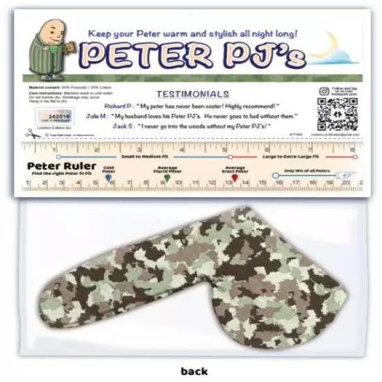 HUNTER Peter PJ's Willy Warmer - WEINER SOCK Gag Gift Hunting Deer FUNNY Camo