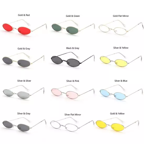 Small Frame Accessories Oval Sunglasses Vintage Shades Sun Glasses Eyeglasses