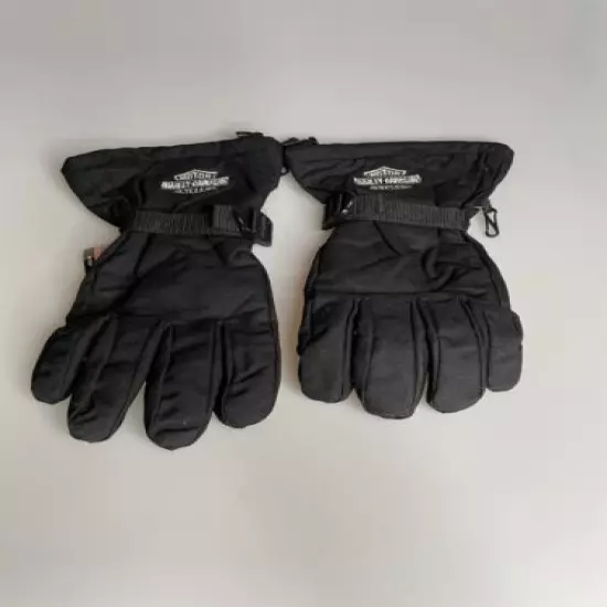 Harley Davidson Black Outer Gloves Mens Medium Dry Tech 100% Nylon