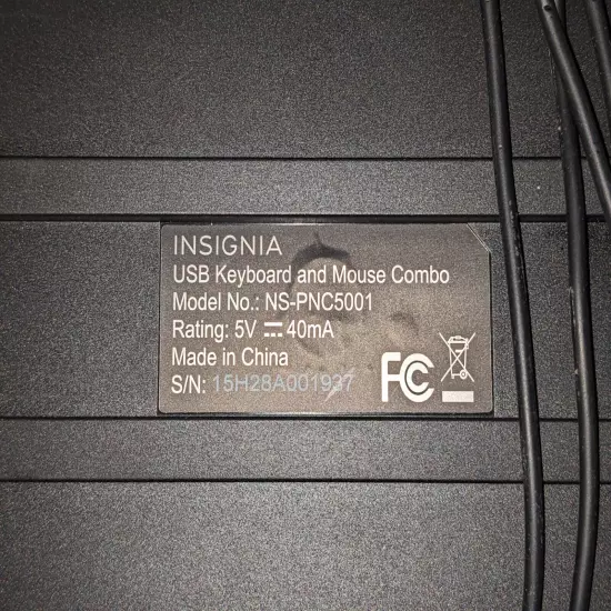 INSIGNIA NS-PNC5001 Keyboard Multimedia Keys Used Tested And Working 