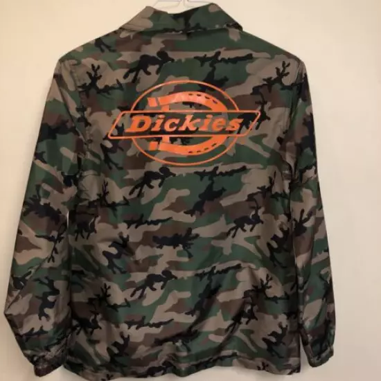 DICKIES Jacket CAMO MEDIUM Hunter Nylon RETRO ORANGE LOGO Skater Stylish RARE