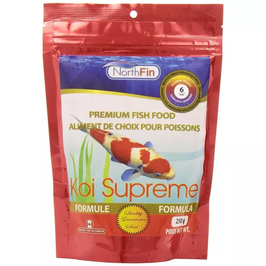 NorthFin Koi Supreme Formula 6mm Pellets 250g Premium Fish Food Diet