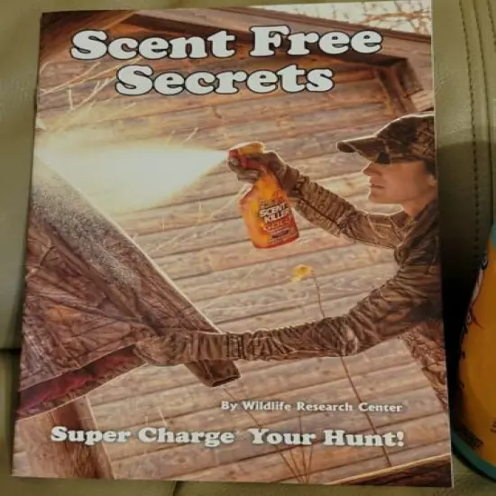 WILDLIFE HUNTING SCENT KILLER CLOTHING WASH 18FLOZ & SCENT FREE SECRET BOOK...