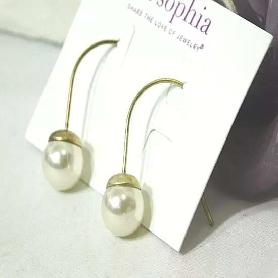 Beautiful Lia Sophia SOCIALITE Earrings, Faux Pearl, NWT 