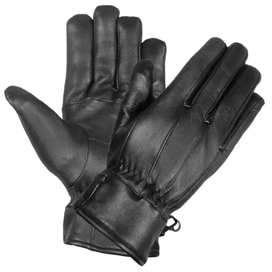 Men's Premium Lambskin Leather Winter Driving Dress Biker Gloves Thermal lined