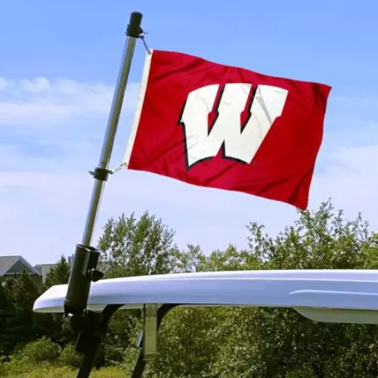 Wisconsin Badgers UW Boat and Golf Cart Flag