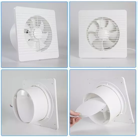 Toilet Extractor Fan Powerful Air Vent Wall Mounted Fans For Bathroom Kitchen