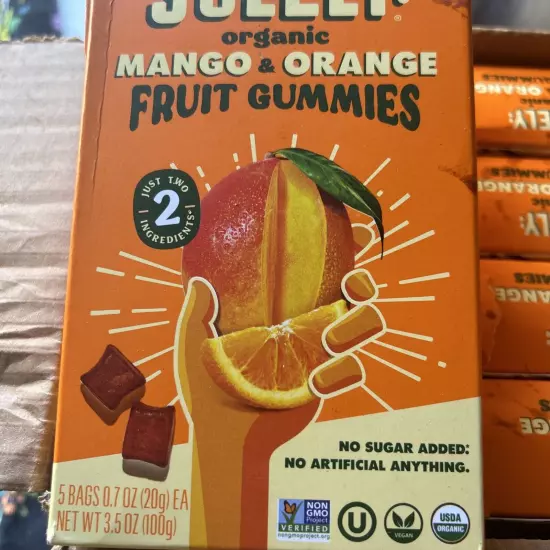 Solely Organic Mango & Orange Whole Fruit Gummies 8 Pack