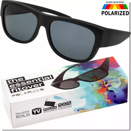 Polarized Sunglasses Fit Over Glasses Over the Top Glasses with Case Sport Wrap