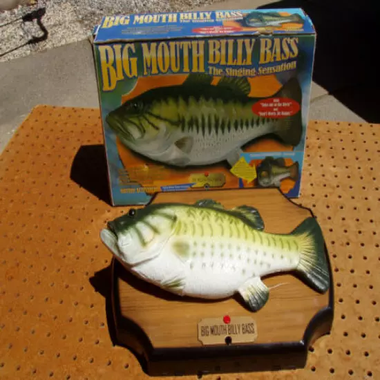 VINTAGE BIG MOUTH BILLY BASS SINGING FISH DON'T WORR & TAKE ME TO THE RIVER 1999