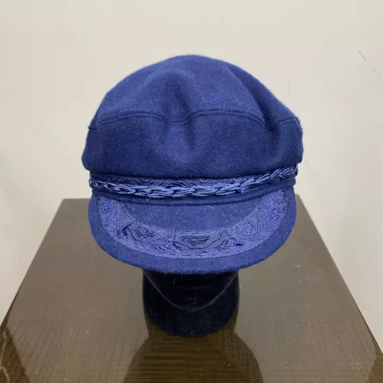 Goorin Bros Greek Fishmerman's Wool Cap Hat Size 59 - 7 3/8 Made in Greece