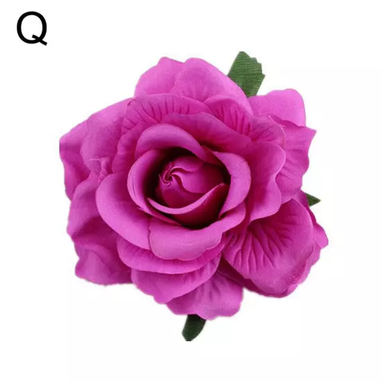 Artificial Rose Flower Hairpin Wedding Bridal Brooch Womens Hair Clip Headwear