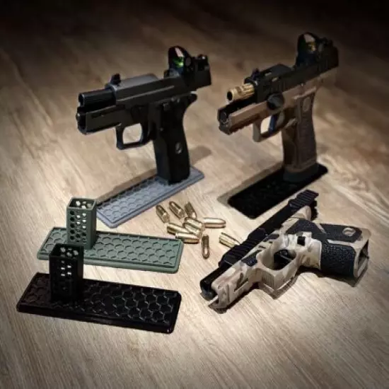 Pistol Stand Display - Universal Fit For Double Stack Mag - 2A -Free Shipping!