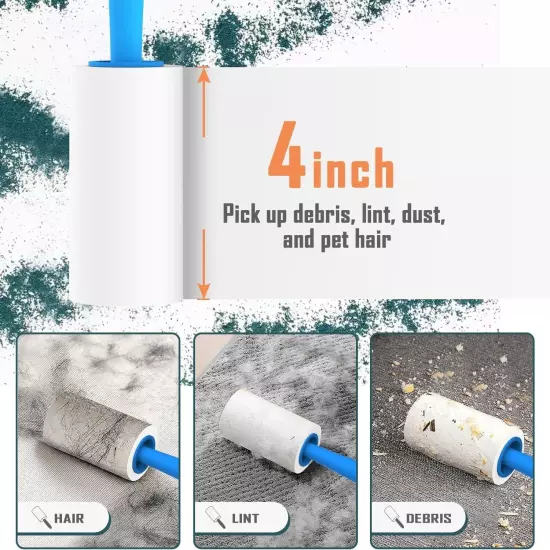 Lint Rollers for Pet Hair Extra Sticky, 600 Sheets Lint Roller with 3 Upgraded H