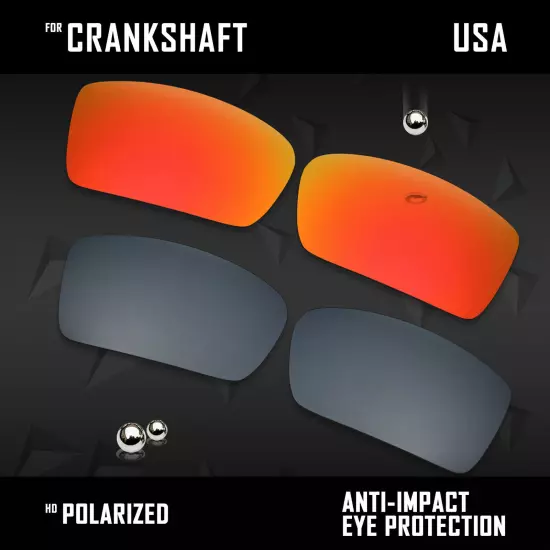 Anti Scratch Polarized Replacement Lenses for-Oakley Crankshaft OO9239 Options