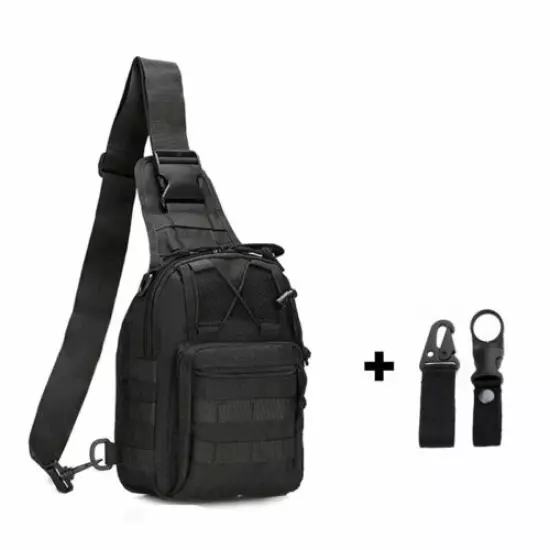 Unisex Daily Wear Shoulder Bag Tactical Chest Bag + Belt Buckle + Bottle Holder