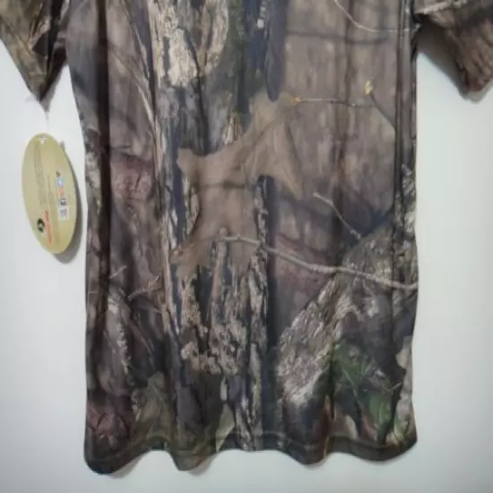  Mossy Oak Hunting Men Camo Short Sleeve Shirt Size LG