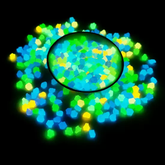 300pcs Garden Decor Luminous Stones Glow In Dark Decorative Pebbles Sn