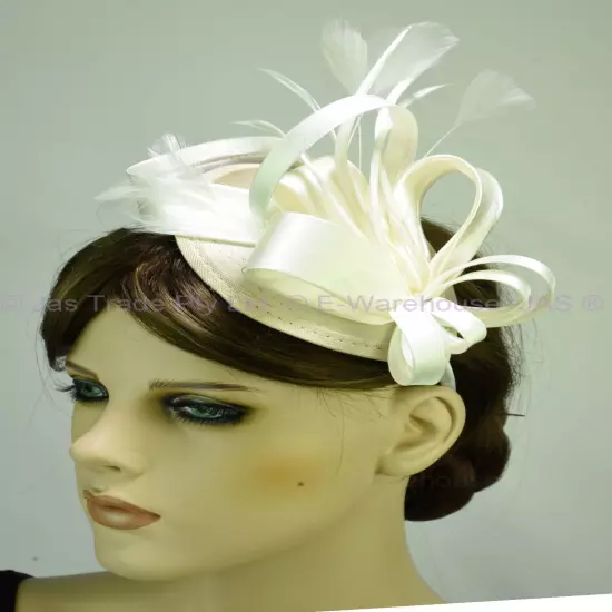 Spring Racing Race Party Melbourne Cup Feather Headband Hairband Clip Fascinator