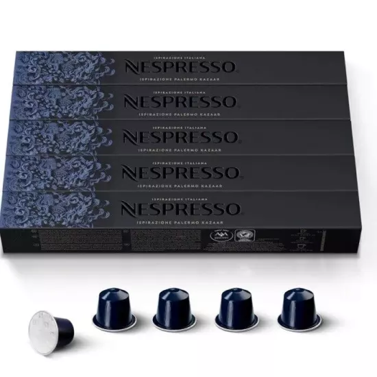 Nespresso Capsules OriginalLine, Kazaar Intenso, Dark Roast Coffee, 50 Count