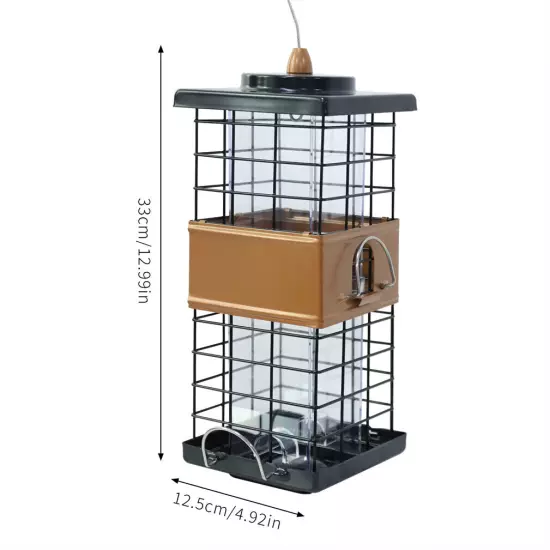 Squirrel Proof Bird Feeder Metal Mesh Bird Feeders for Outdoor Garden Patio Yard