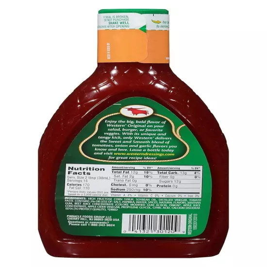 Western Original Sweet and Smooth French Salad Dressing, 15 fl. oz.