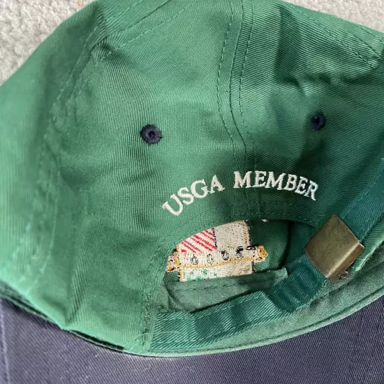 Vintage Golf Hat 100th US Open Pebble Beach 2000 USGA Member Green Blue