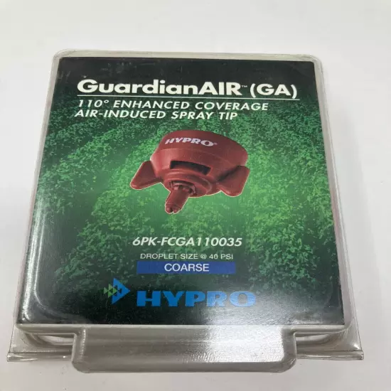 New Pack of 6 Hypro GuardianAir Enhanced Coverage Tips FCGA110035 0.35GPM 40 PSI