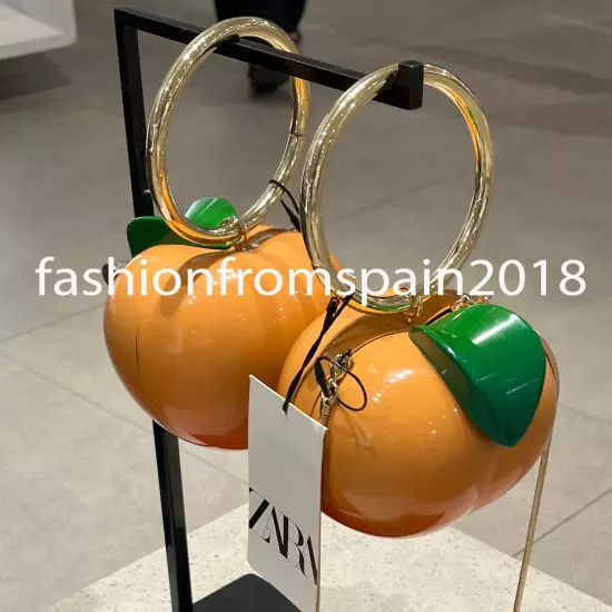 ZARA NEW WOMAN FASHION BOX MINAUDIÈRE BAG ORANGE 6563/310