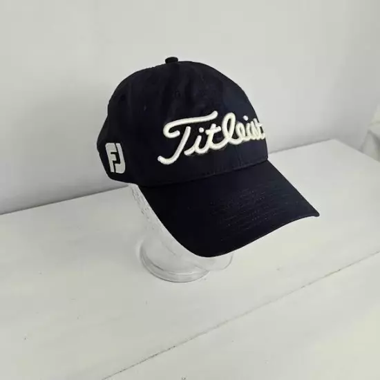 Titleist Golf Tour Hat Pro V1 FJ Footjoy Logo Navy Embroidered Adjustable Cap