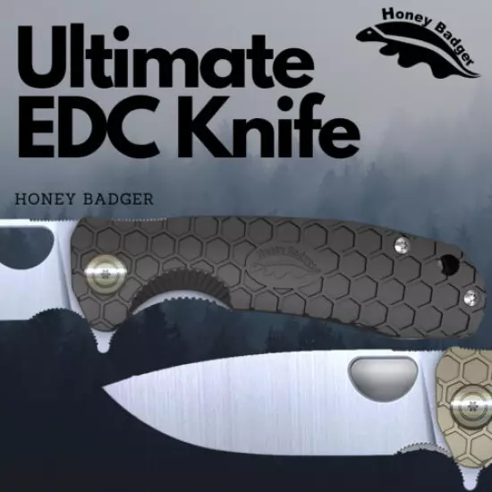 HONEY BADGER Pocket Knife DropPoint, Claw, Wharncleaver, Hook OFFICIAL SUPPLIER