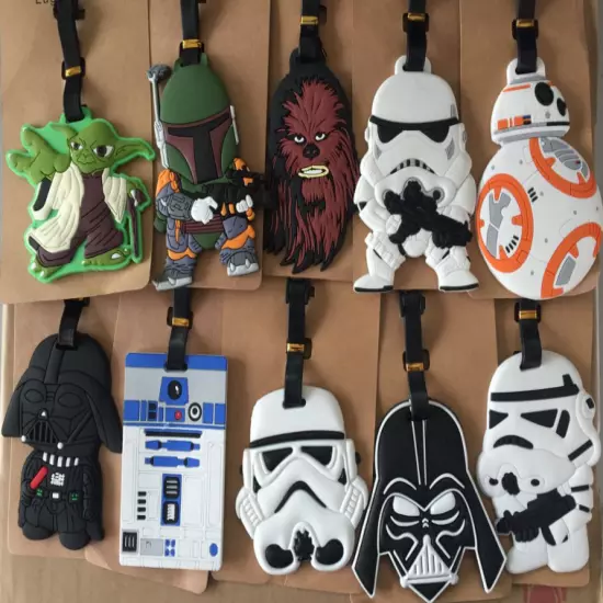 17 Styles Disney Star Wars PVC Travel Baggage Backpack Suitcase Luggage Tags