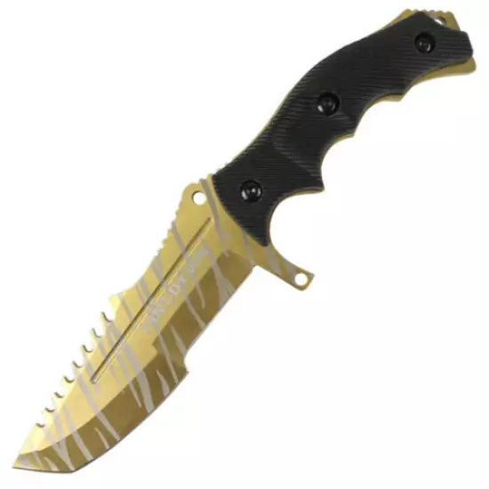 9.5'' FIXED BLADE Tactical Hunting FULL TANG Tanto Bowie SURVIVAL Knife + Sheath