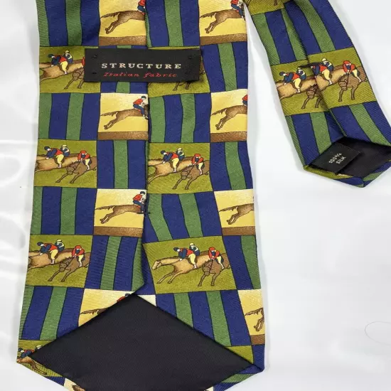 Structure Horse Racing Equestrian Necktie Silk Tie 4" x 57"