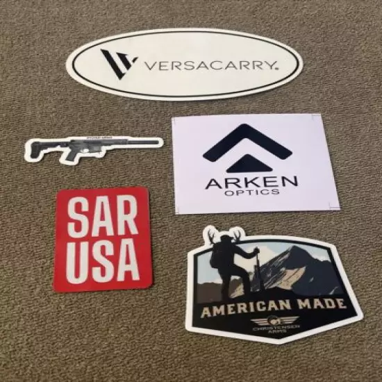 2022 Shot Show Las Vegas, NV Lot of 5 Stickers Decals Christensen Arms, SAR