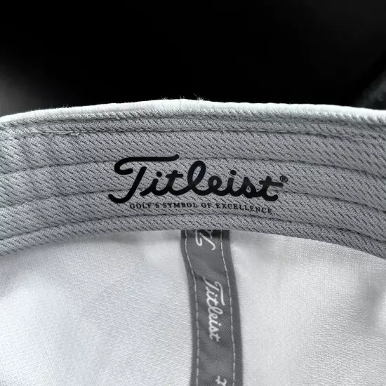 Titleist Pro V1 Foot Joy White Golf Hat One-Size Adjustable VGC 97% Poly