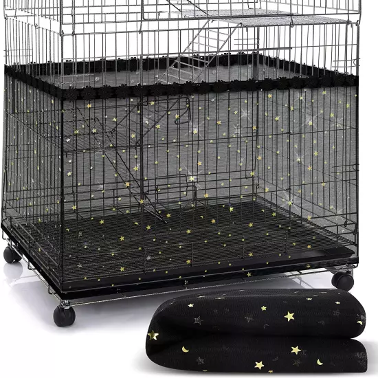 Large Bird Cage Cover Birdcage Nylon Mesh Net Cover Seed Feather Catcher Twinkle