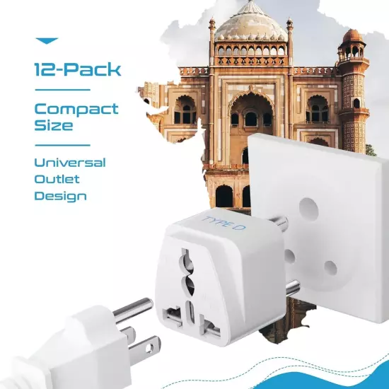 Ceptics Travel Adapter with Types A-M International Plug Adaptor Kit, Set of 12