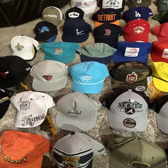 Huge Hat Bundle Of Vintage, Snap back, Sports, Etc Bundle-86 Total